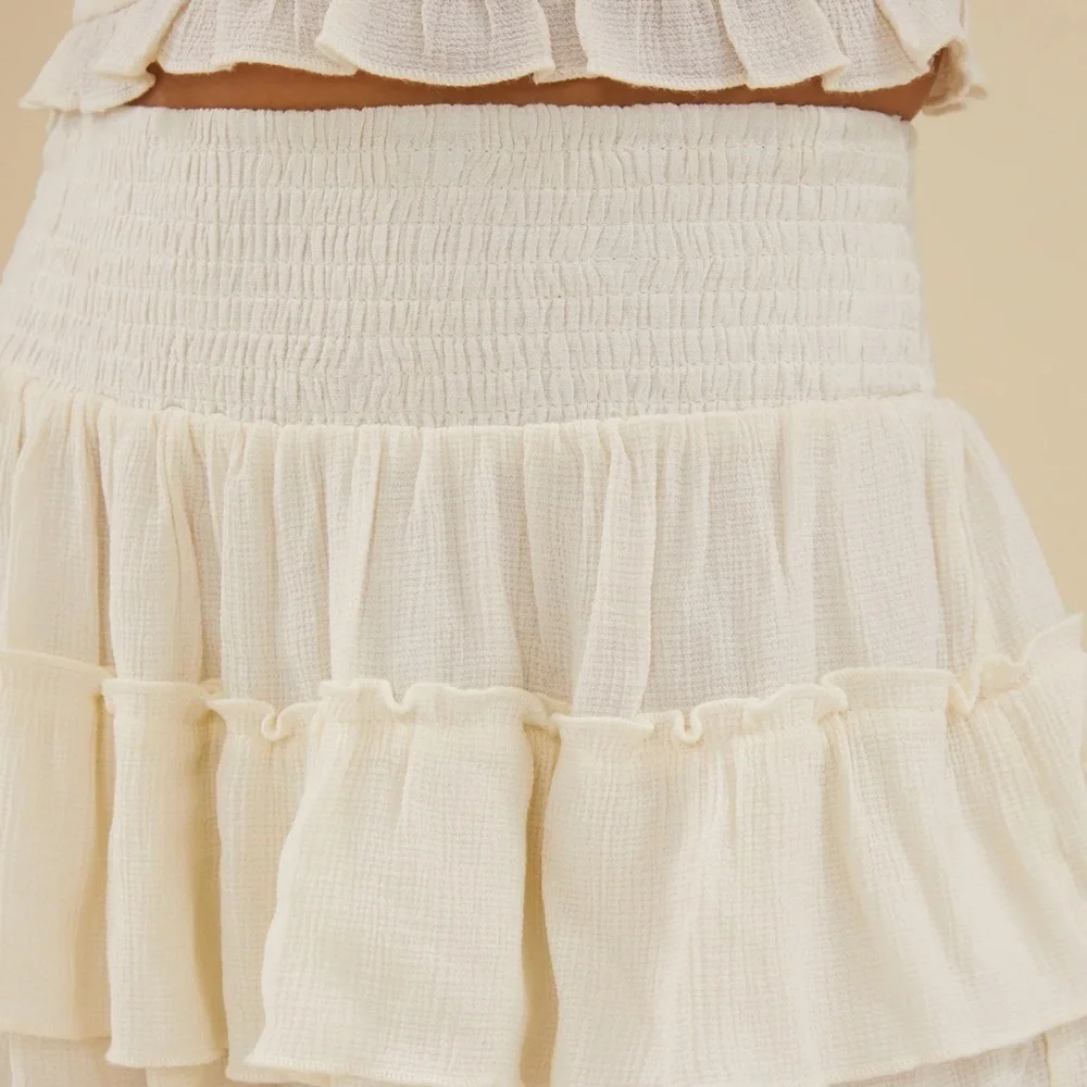 Cream Ruffled Two-Piece Set - Picture 3 of 6
